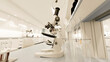© Metadancer - Microscope with test tubes in scientific research laboratory