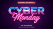 © Vikrambhai - Neon cyber monday vector text effect
