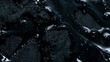 © fivan - Thick black resin slowly flowing across rough concrete produces contemporary dark Halloween textures with glossy liquid streams, trapped air bubbles, irregular edges