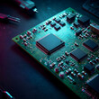 © Pixel-Shot - Semiconductor manufacturing and hardware engineering, electronic circuit board with microchips and processors for advanced technology development