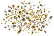 © Sugar Love Love - Metallic confetti scatter Isolated Transparent PNG