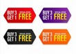 © EnamulHoque - Buy 3 get 1 free special offer promotional badges set