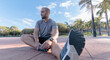 © G.S.Rob - Athlete rests after training outdoors