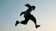 © Pro Hi-Res - Powerful motion capture of a young man jumping mid air