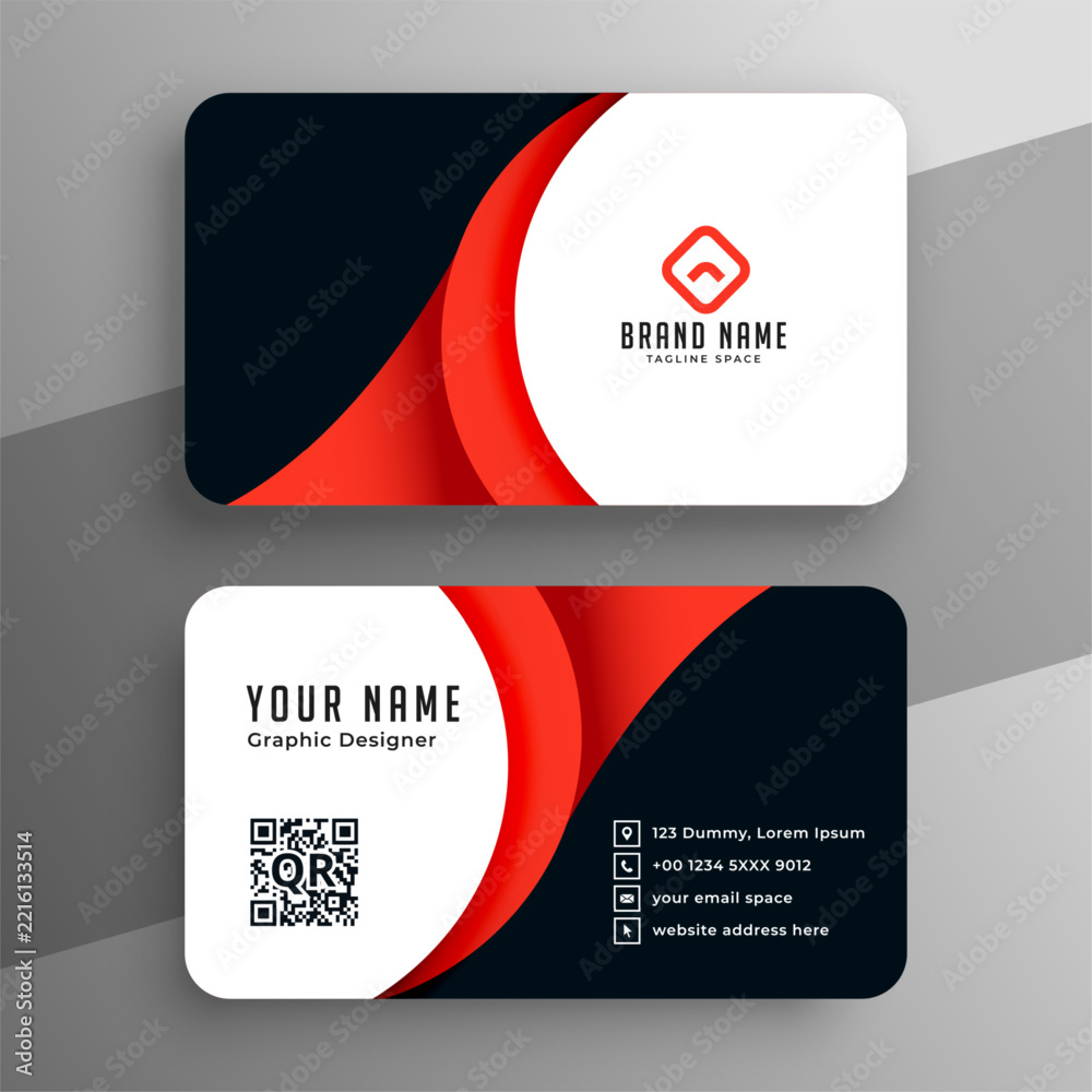 creative professional visiting card template with geometric design ...