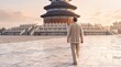 © BlackBridge Media - Senior Man Walking Towards Temple of Heaven in Beijing
