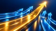 © Akun - Golden arrow leads the way symbolizing success and leadership