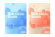 © KKK - Soft 3D Bubble Poster Set with Glassy Jelly Spheres, Pastel Blue and Coral Gradient Background, Transparent Fluid Shapes and Minimal Modern Graphic Design, Circle Gradient, Cover, Flyer, layout