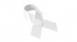 © Jelsi - White awareness ribbon isolated on a plain white background.