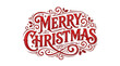© Manthok92 - A festive christmas typographic design features ornate red lettering with swirling flourishes and small star accents christmasdecor christmasgreeting typography calligraphy