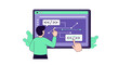 © Rangga - Software Developer Illustration - Programmer Working on Web Development and Coding Logic Interface for Software Engineering Concept