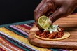 © Studio Nova - The Lime Topped Taco Masterpiece on Wooden Board with Carne Asada