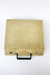 © daniel limantara - Vintage typewriter carrying case cover with black handle isolated on white background