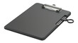 © Isolix - A gray clipboard with a metal clip on a transparent background