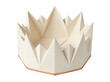 © Frodo - Geometric paper crown transparent background with a metallic copper base rim detail