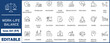 © MdMehedi - Set of black and white line icons representing work life balance collection, professional and personal stability, stress management, health and career harmony