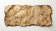 © Panuwat - Heavily worn paper texture with faded fibers and torn edges.