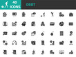 © kornkun - set of finance icons, loan, debt, tax