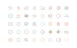 © kornkun - set of firework icons, new year festival decorative