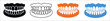 © B Bayrak - Dental teeth icon set human jaw dentures, oral care dentistry health symbol, vector illustration design concept.