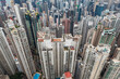 © leungchopan - High angle drone perspective of towering residential apartment blocks in Hong Kong 