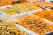 © leungchopan - Trays of dried shrimp and seafood product in taiwan market
