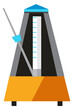 © ONYXprj - Metronome cartoon icon. Time tick. Music rhythm