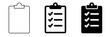 © ABmachine - Set of clipboard checklist icons for business task management and