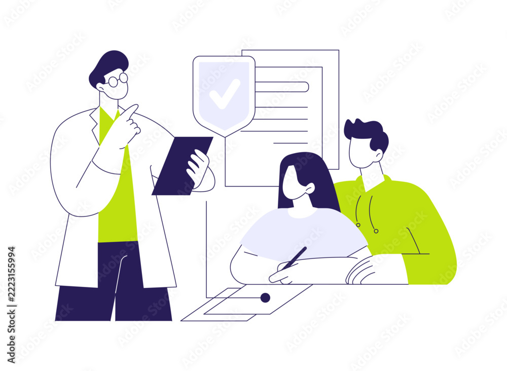 Selling insurance isolated cartoon vector illustrations. Stock Vector ...