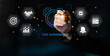 © InfiniteFlow - A hand holding a gear symbolizes effective time management, accompanied by digital icons representing productivity and efficiency in modern business environments. Cyphers
