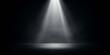 © jr graphics - Single stage light beam cutting through thick dark moody smoke with effect spotlight darkness illumination performance atmosphere dramatic background ethereal showcase