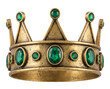 © Shahriar - Ornate Golden Royal Crown Adorned with Green Jewels