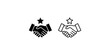 © Shahmeer - Agreement handshake with star icon representing successful partnership.