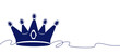 © SasubuArt - Flat illustration of a classic royal crown for decoration and backgrounds, with space for text