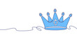 © SasubuArt - Illustration of a classic royal crown for decoration and backgrounds, with space for text. Blue colour design concept