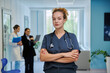 © Valerii Honcharuk - Confident female doctor in medical scrubs with a stethoscope in a hospital