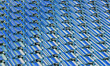 © Rendara Studio - A Blue 3D Capsule Grid with Metallic Highlights