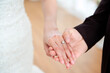 © tonefotografia - Asian Bride and Groom Holding Hands with Diamond Engagement Ring, Romantic Wedding and Marriage Commitment