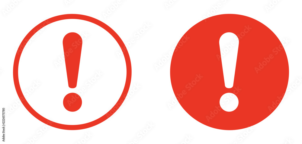 Exclamation Mark Warning Icons – Alert Signs, Notification Symbols, and ...