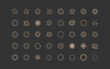 © kornkun - set of firework icons, new year festival decorative