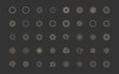 © kornkun - set of firework icons, new year festival decorative
