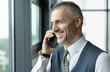 © be free - Mature businessman in suit having business call. Corporate business. Rich businessman in suit. Business communication. Successful businessman negotiate. Businessman use smartphone. Sharing ideas