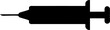 © Michael - Black syringe icon vector graphic for medicine health and vaccination projects simple illustration