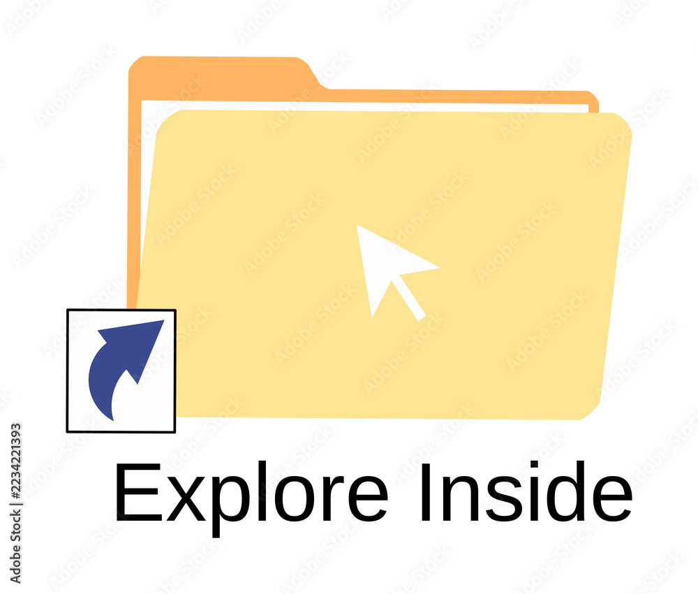 Y2K aesthetic computer shortcut icon depicting an open folder directory ...