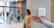 © perfectlab - Hand scanning access card reader entrance