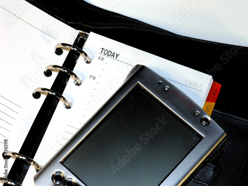 pda on a day planner