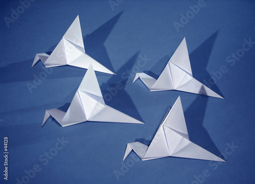 four paper birds