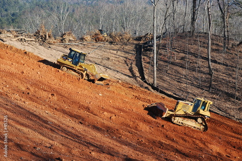 clearing land