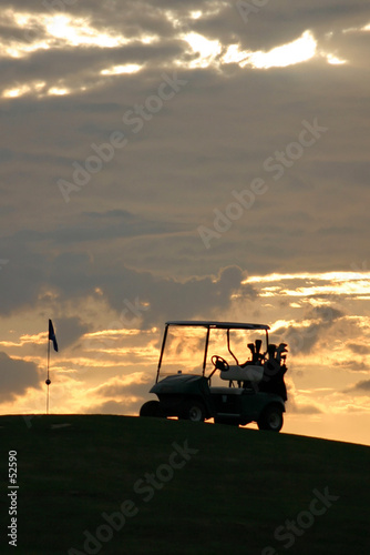 couché de voiturette de golf photo