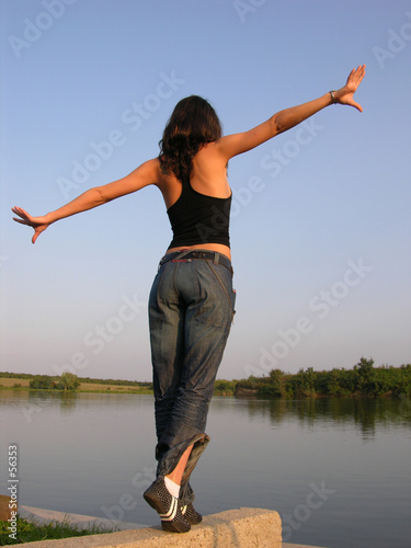 gymnastics in the middle of the nature